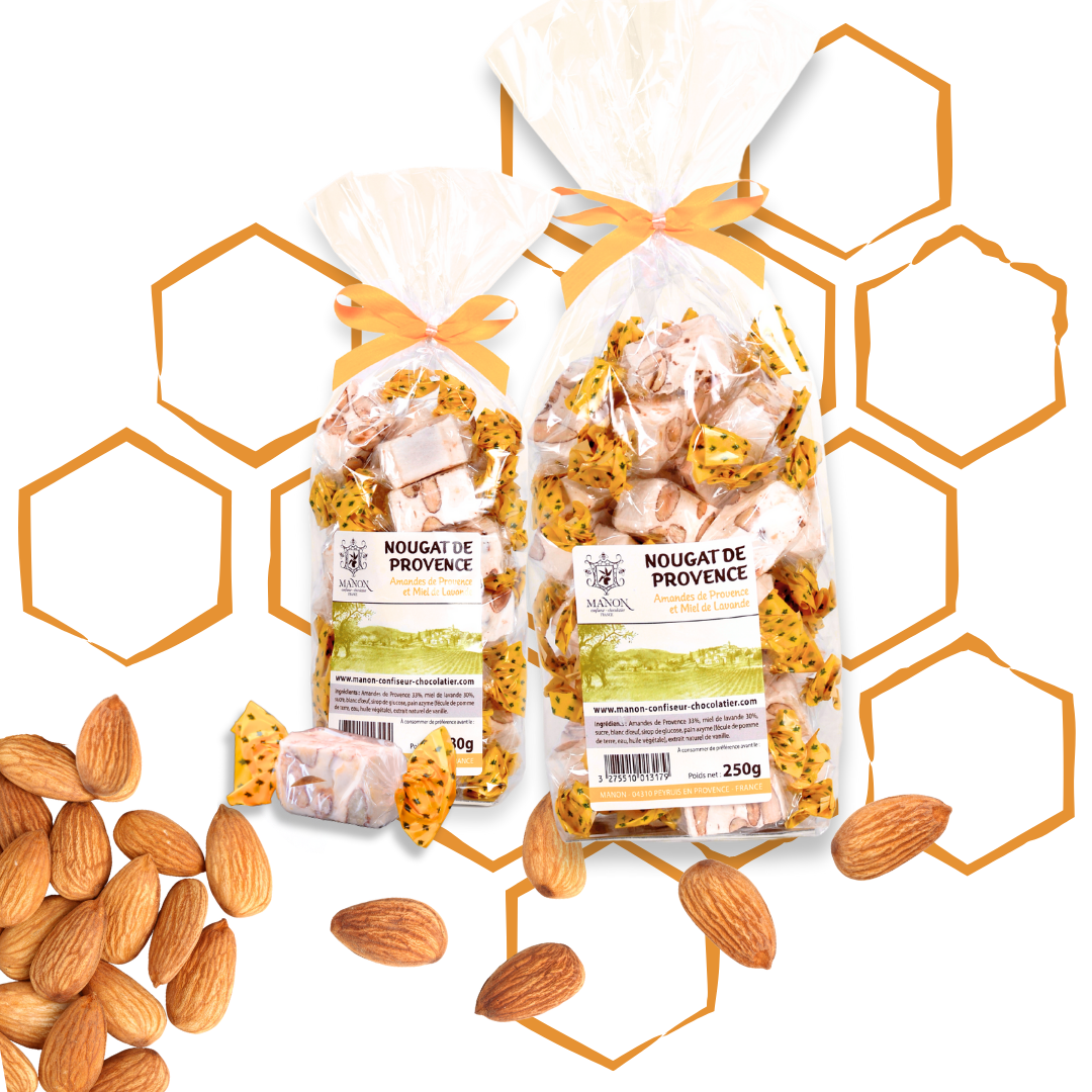 Bonbons NOUGAT BLANC PROVENCE - 180g ou 250g