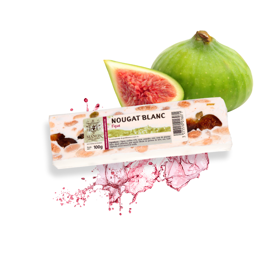 Barre NOUGAT BLANC FIGUE CONFITE Du HAUT VAR - 100g