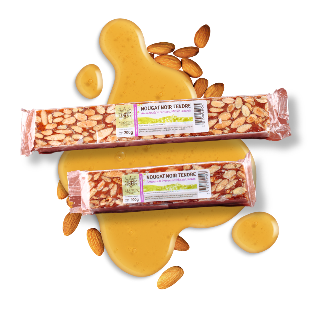 Barre NOUGAT NOIR TENDRE - 100g ou 200g