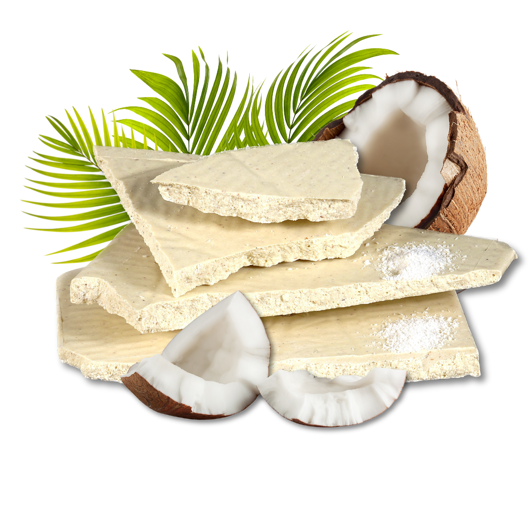 LA GRANDE TABLETTE DE CHOCOLAT BLANC NOIX DE COCO 1/2kg – Image 2