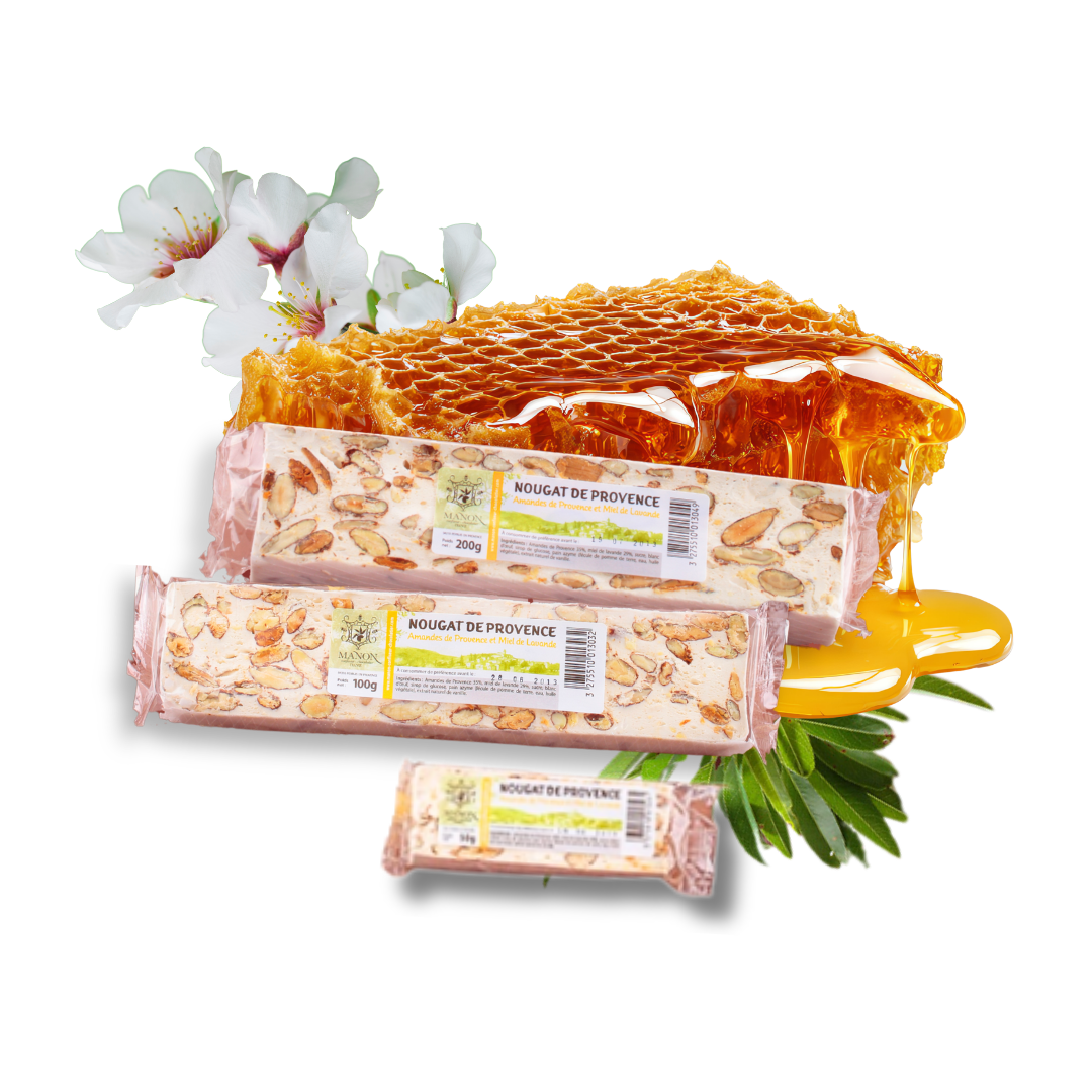Barre NOUGAT BLANC PROVENCE - 50g, 100g ou 200g