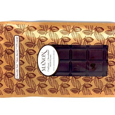 tablette de chocolat noir sans sucre Manon